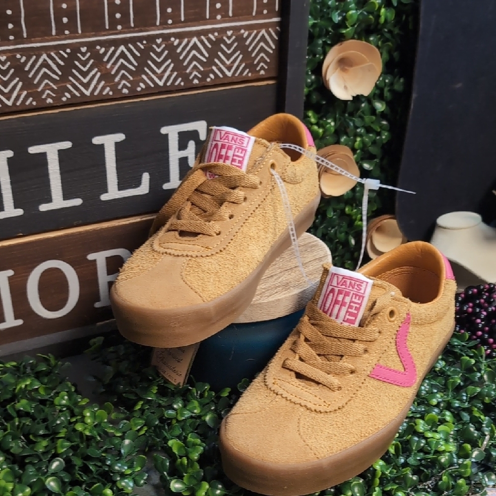 Sassy Suede & Popn Pink Leather Ladies Vans - Picture 13 of 14